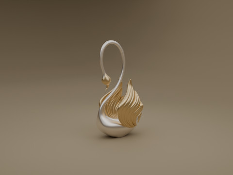 Swan sculpture Modèle 3D
