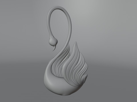 Swan sculpture Modèle 3D