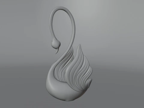 Swan sculpture 3D Model