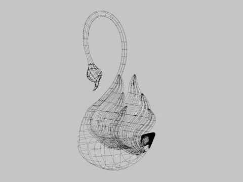 Swan sculpture 3D Model