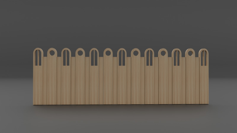 Wall side pattern 3Dモデル .c4d .max .obj .3ds .fbx .stl .blend 