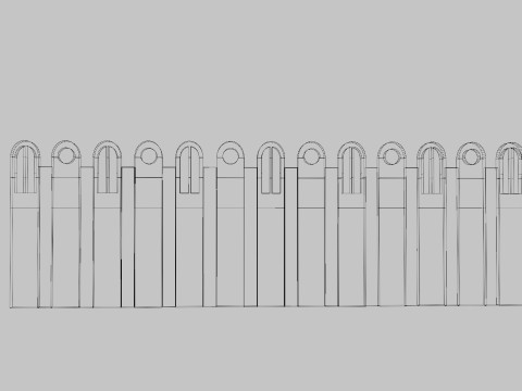 Wall side pattern 3Dモデル