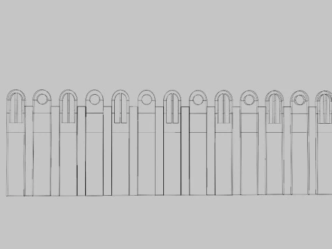 Wall side pattern 3D Model