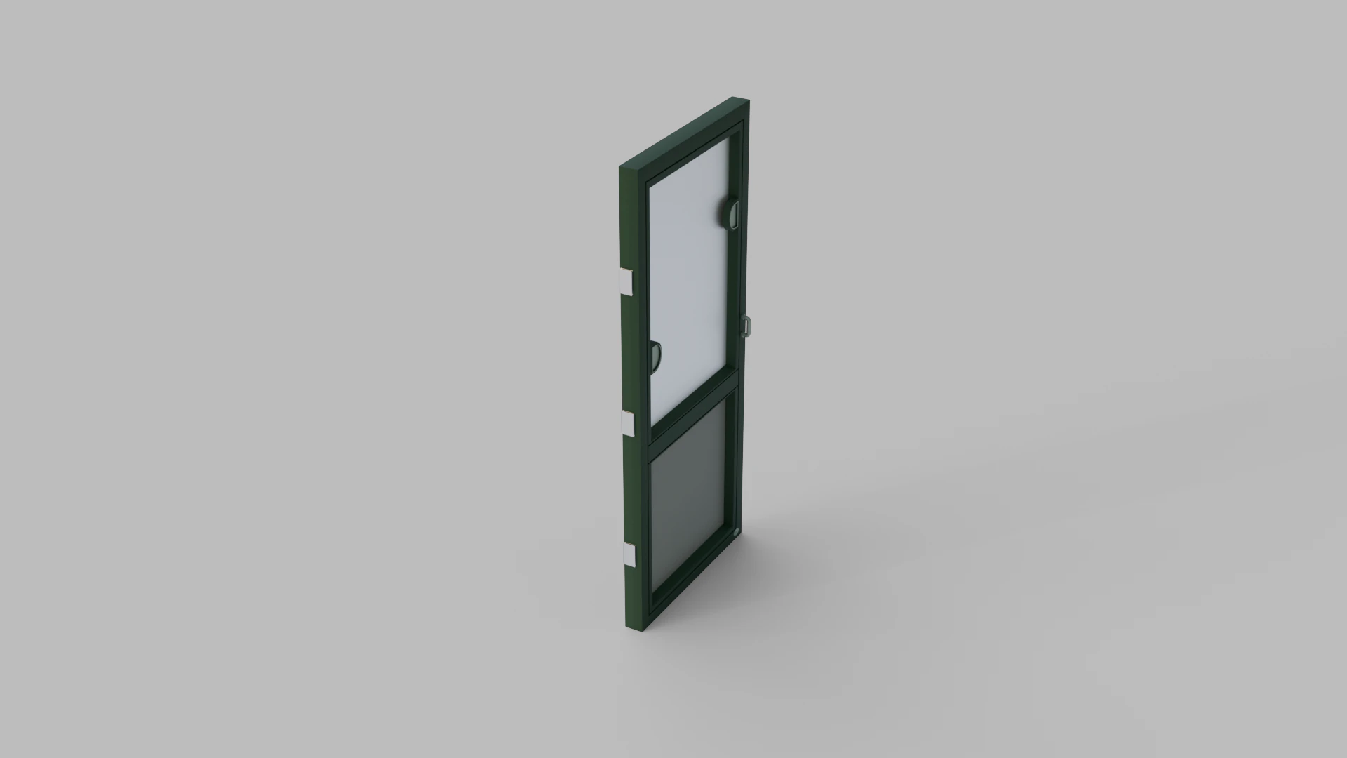 Simple Glass Door 3D Model .c4d .max .obj .3ds .fbx .stl .blend 