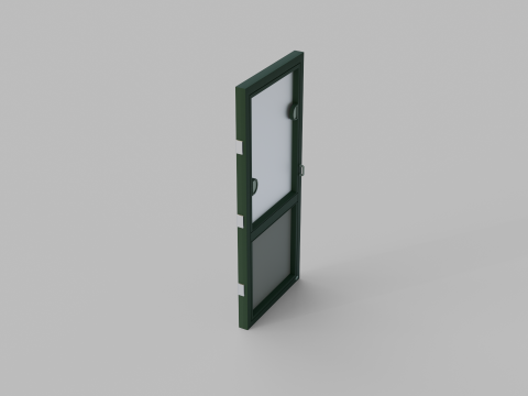 Simple Glass Door 3D Model