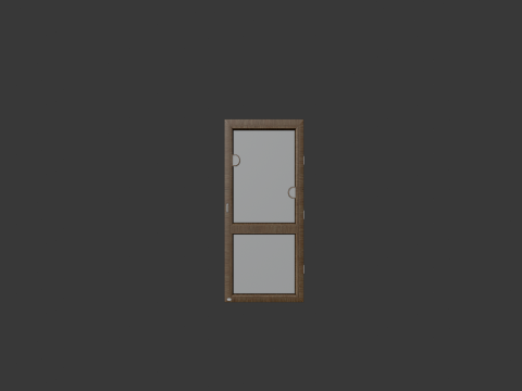 Simple Glass Door Modello 3D