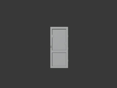 Simple Glass Door Modello 3D