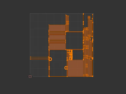 Simple Glass Door 3D Model