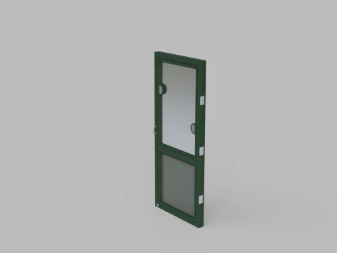 Simple Glass Door 3D Model