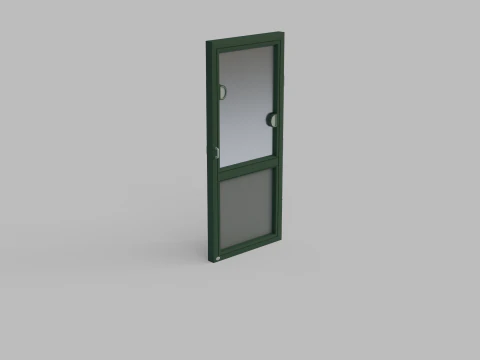 Simple Glass Door 3D Model