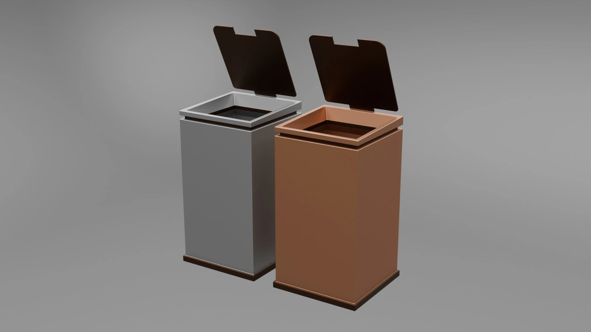 Dustbin 3D Model .c4d .max .obj .3ds .fbx .stl .blend 