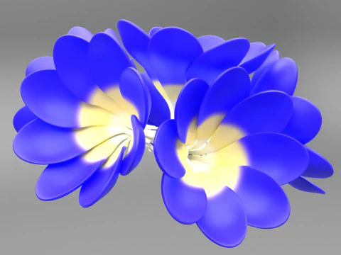 Mavi &Ccedil;i&ccedil;ekler 3D Model