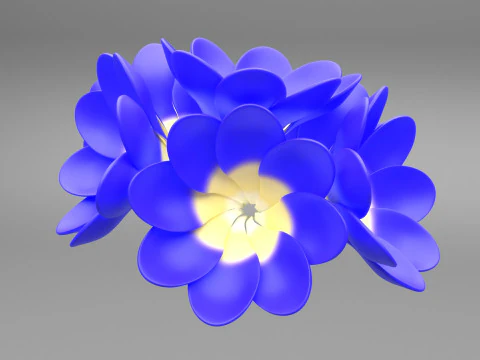 Blue Flowers 3D Model