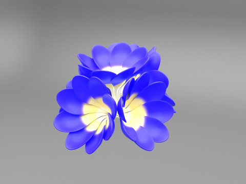 Blue Flowers Modelo 3D