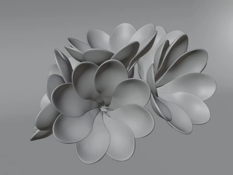 Blue Flowers 3D Model