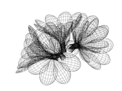 Blue Flowers 3D Model
