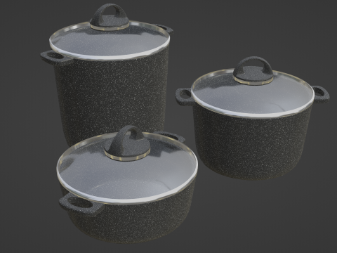 Coocking Pots 3Dモデル