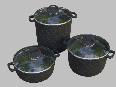 Coocking Pots Model 3D