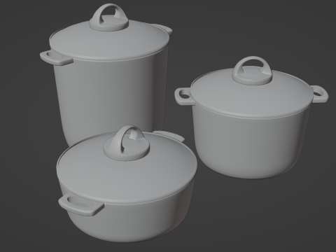 Coocking Pots Model 3D