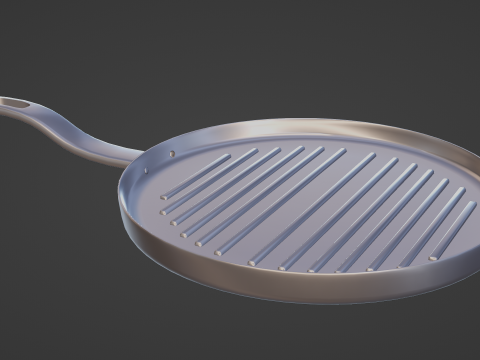 Fry grill pan 1 3Dモデル