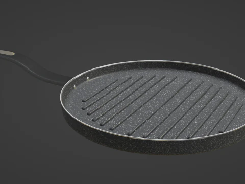 Fry grill pan 1 3D Model