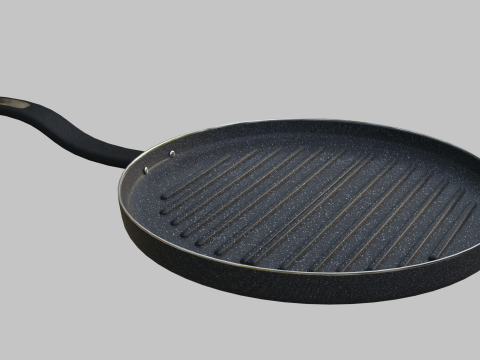 Fry grill pan 1 3Dモデル