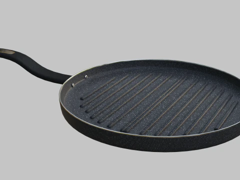 Fry grill pan 1 3D Model