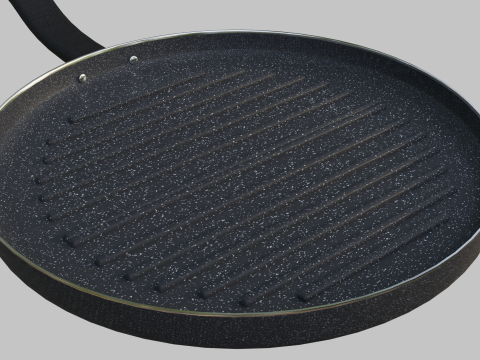 Fry grill pan 1 3Dモデル