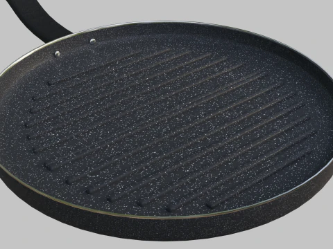 Fry grill pan 1 3D Model