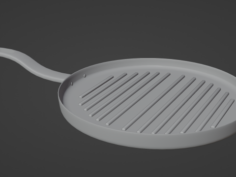 Fry grill pan 1 3Dモデル