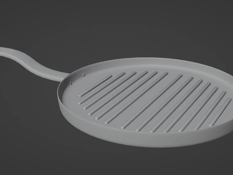 Fry grill pan 1 3D Model