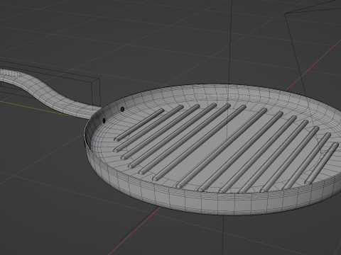 Fry grill pan 1 3Dモデル