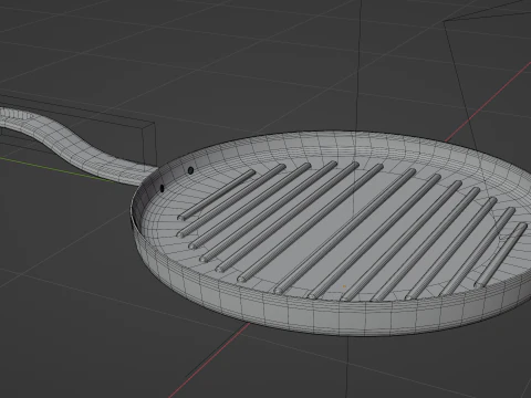 Fry grill pan 1 3D Model