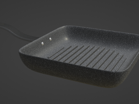 Fry Grill Pan 2 3D Model