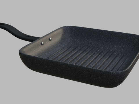Fry Grill Pan 2 Model 3D