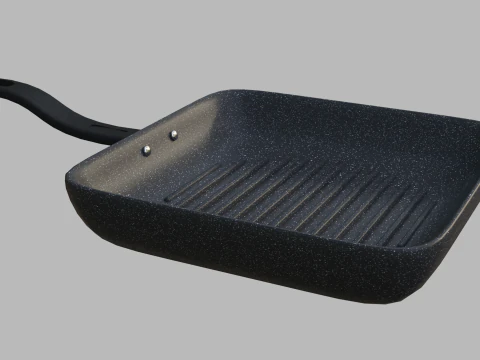 Fry Grill Pan 2 3D Model