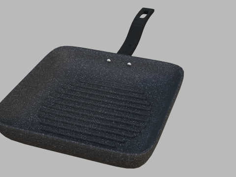 Fry Grill Pan 2 Model 3D