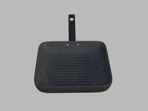 Fry Grill Pan 2 Model 3D
