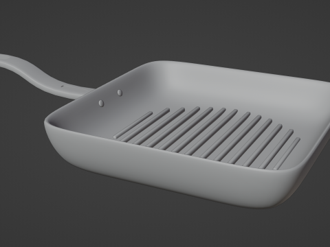 Fry Grill Pan 2 Model 3D