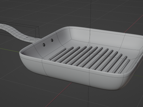 Fry Grill Pan 2 Model 3D