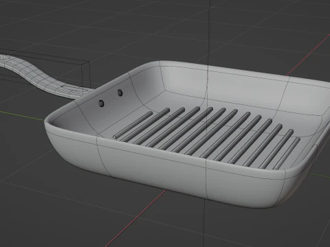 Fry Grill Pan 2 3D Model