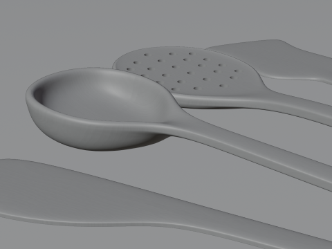Wooden spetual set 1 3D Model