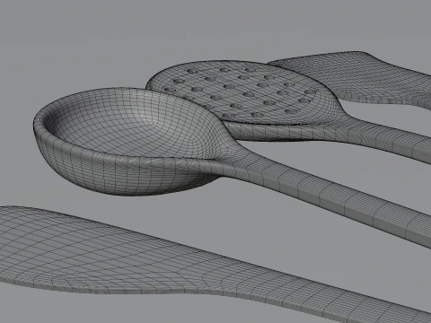 Wooden spetual set 1 3D Model
