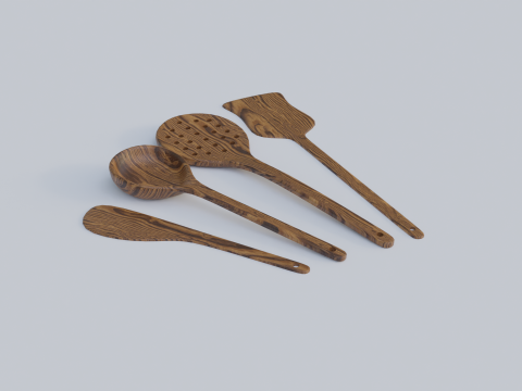 Wooden spetual set 1 Model 3D
