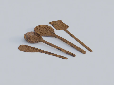 Wooden spetual set 1 3D Model