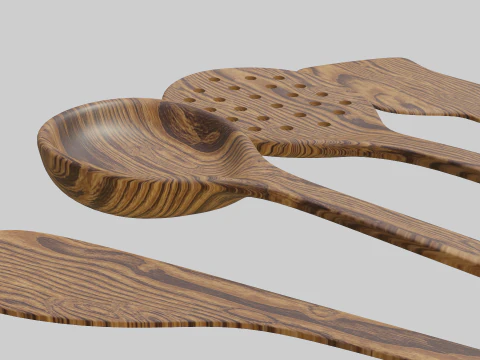 Wooden spetual set 1 3D Model