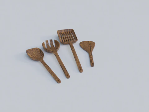 Wooden spetual set 2 3D Model