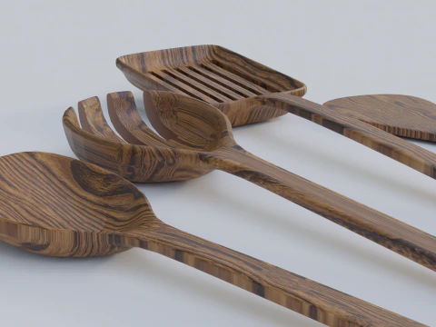 Wooden spetual set 2 3D Model