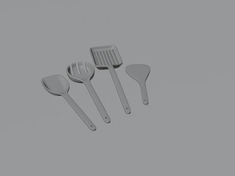 Wooden spetual set 2 3D Model