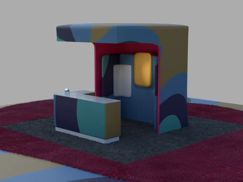 Exhibition Booth 1 3D Model